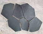 Natural Black Slate FlagStone Walkways Random Size with Net in China